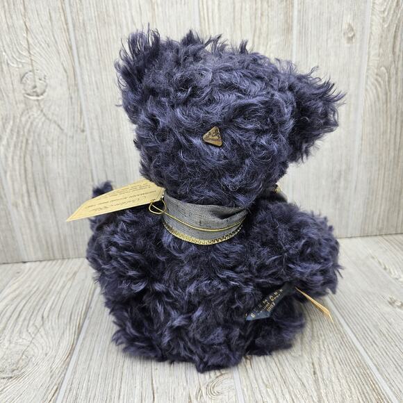 Vintage Hermann Annual Bear 1997 Golden Blue Mohair Teddy Made in Germany Plush - Picture 8 of 15